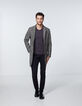 Men’s anthracite checked coat-6