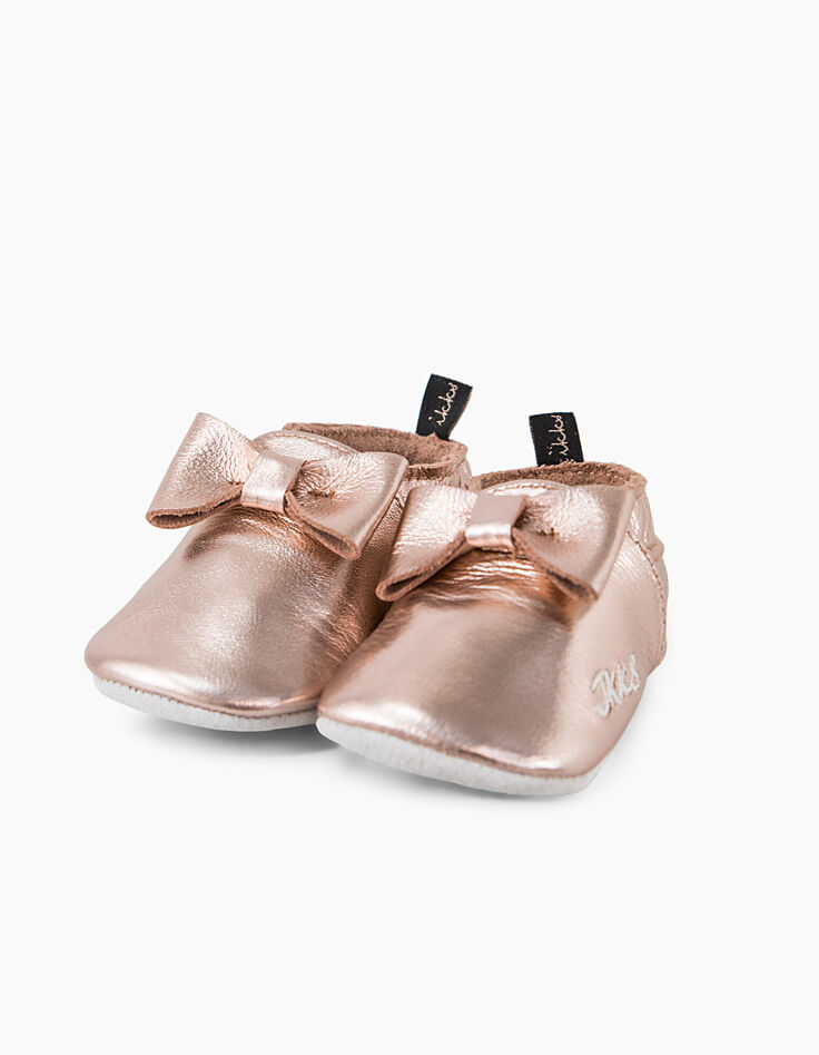 Zapatos cobrizos de cuero bebé niña-6