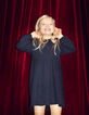 Girl's black sequined embroidered heart dress-3