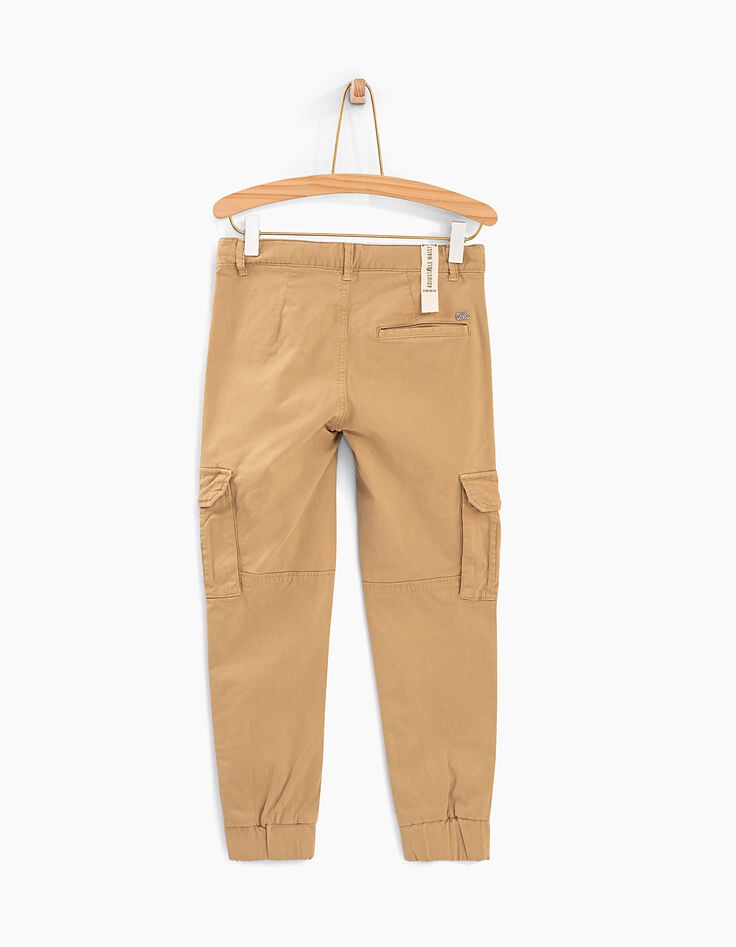 Pantalon battle camel avec bas élastiqués garçon -3 Pantalon battle camel avec bas élastiqués garçon -3