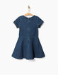 Robe trapèze en jean, avec broderies fille-4