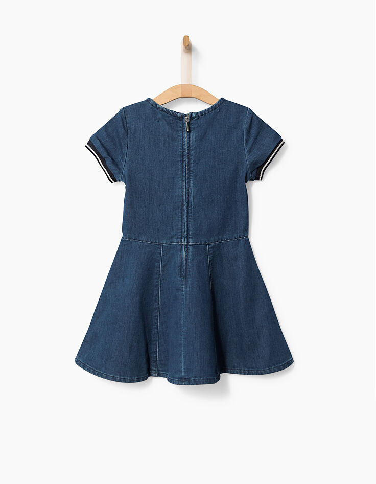 Robe trapèze en jean, avec broderies fille-4