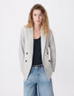 Veste de tailleur beige rayures tennis Femme-3