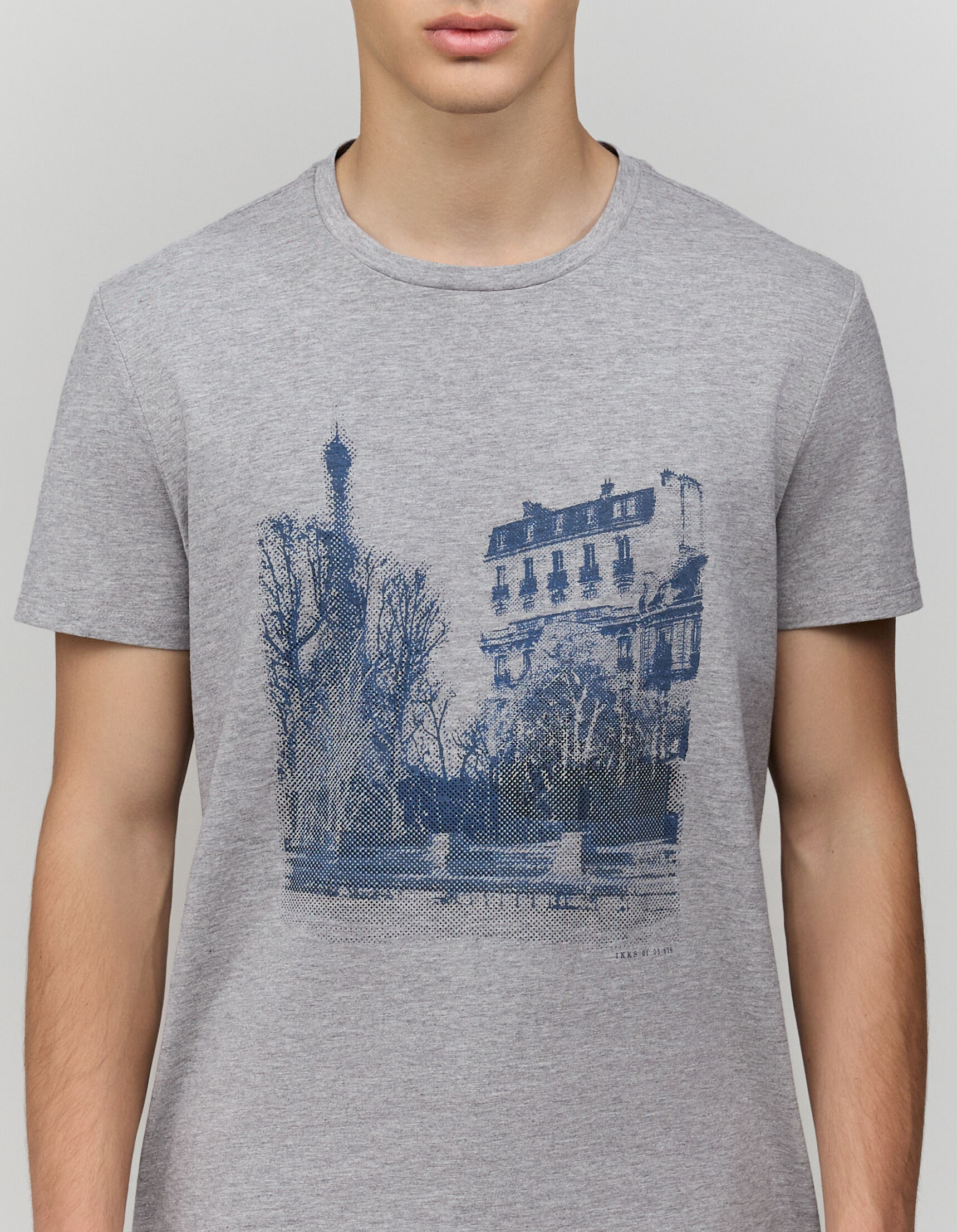 Graues T Shirt aus Bio Baumwolle Paris Homme IKKS