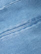 Blauer Mädchenkurzoverall aus Jeansstoff im Retro-Stil-6