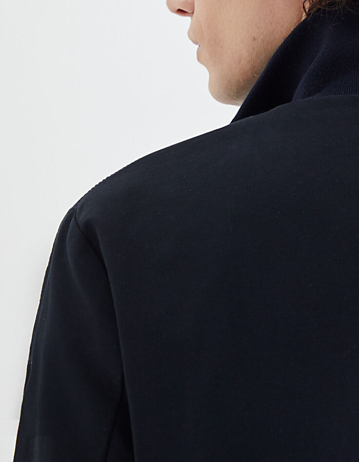 Men’s navy cotton bomber jacket-5