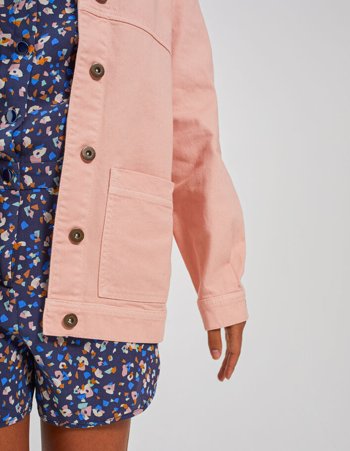 I.Code blush denim jacket