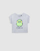 Grijs T-shirt lovertjes TAMAGOTCHI x IKKS meisjes-1