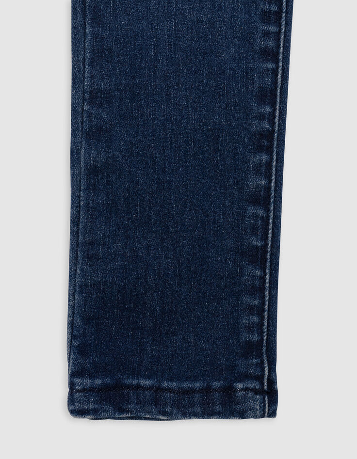 Blaue Jungen-Upcycling-SLIM-Jeans mit Prägemotiven-5