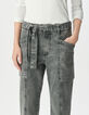 Jean battle gris ceinturé 7/8e Sélène Femme-6