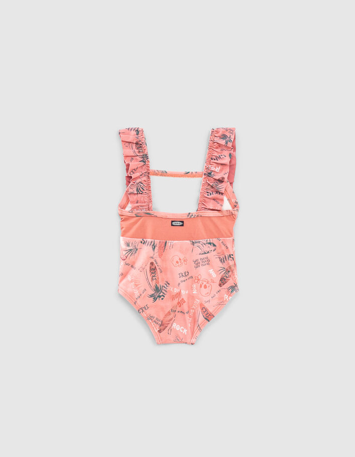 Baby girls’ dusty rose Surf recycled swimsuit - IKKS
