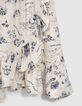 Robe longue blanche Ecovero® à imprimé toile de Jouy fille-5