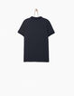 Polo navy con banda gris, blanco, rojo niño -4