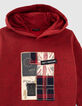Boys’ red flag patchwork hoodie-2