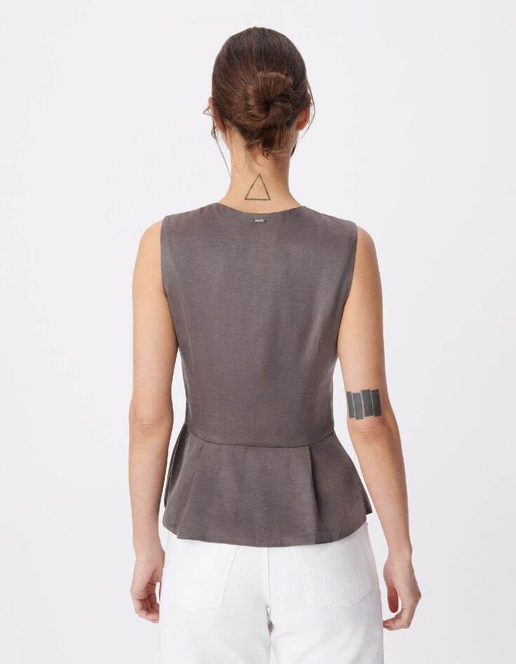 Lyocell&reg; grijs mouwloos damesvest-4