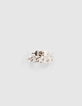 Anillo dos en uno gourmette y estrella plateado mujer-2