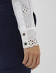 Gebroken wit overhemd in Engels borduurwerk I.Code-3