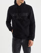 Sweat noir à capuche avec message Homme-2