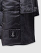 Boys’ navy check coat with hooded facing-6