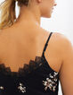 Top lingerie noir imprimé bouquet I.Code-5
