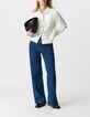 Women&rsquo;s ecru knit shirt-style cardigan-5