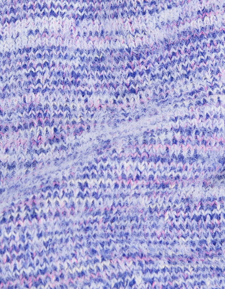 Chaqueta de punto azul y rosa para niña-8