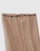 Goldfarbene M&auml;dchenstrumpfhose aus Strick mit Glitzer-2