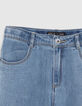 Blaue FLARE-Mädchenjeans in Crop-Länge-2