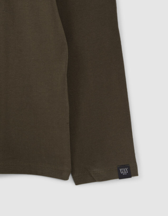 T-shirt kaki bio skateur pont de Brooklyn garçon-5