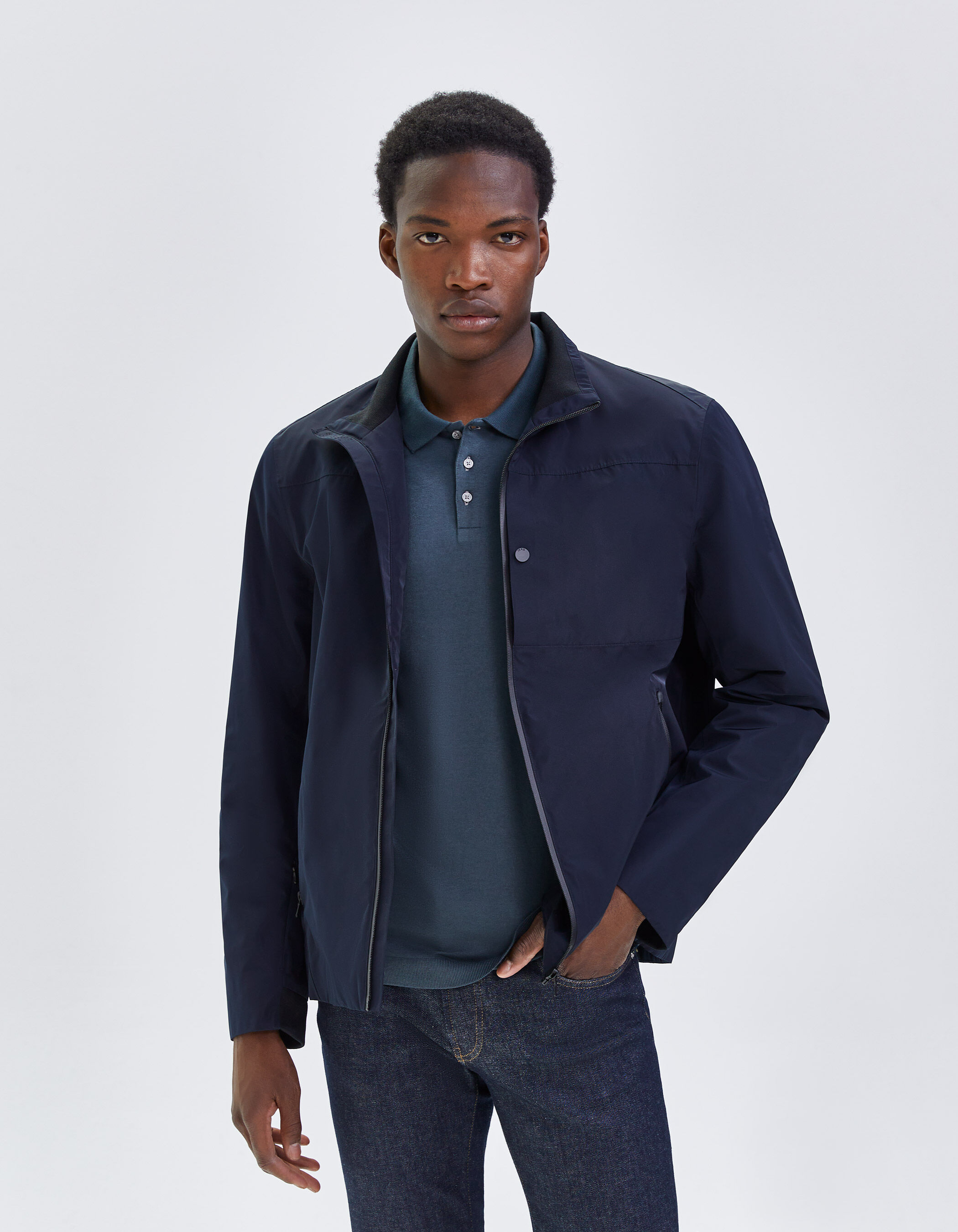 Men s navy WATERPROOF short jacket