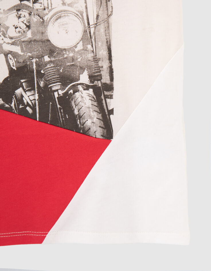 T-shirt blanc &agrave; visuel moto gar&ccedil;on-5