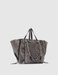 Sac cabas LE 1440 DENIM matelassé chevrons femme-2