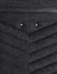 Women’s navy flannel and leather mix 1440 waist bag-5