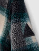 Jungenjacke aus kariertem Sherpafleece-6