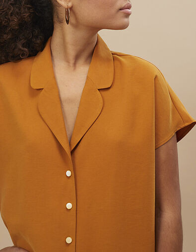 Camisa golden yellow con botones I.Code 