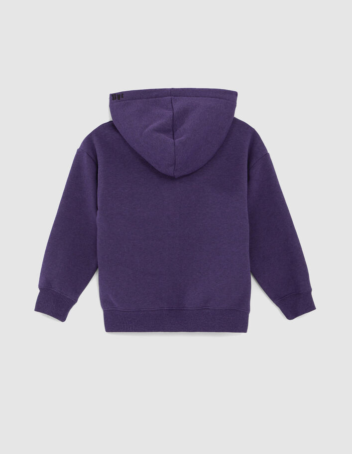 Cárdigan violeta felpa bordado capucha niño-4