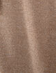 Damen-Strickcardigan in Camel Lurex Blumen-Ajours hinten-7