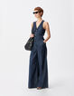 Dames jumpsuit zonder mouwen en rauw denim-2