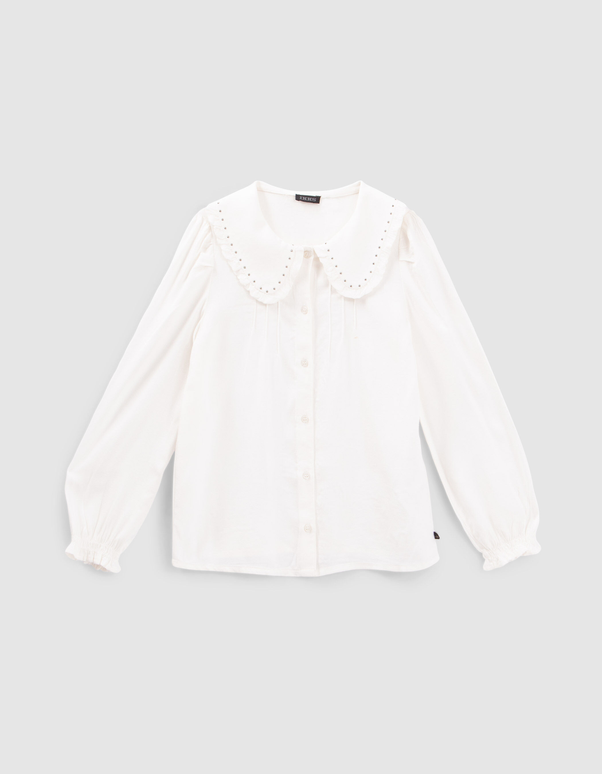 Chemise blanche LENZING ECOVERO col clout fille