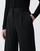 Schwarze Hose mit weitem Bein für Damen-5