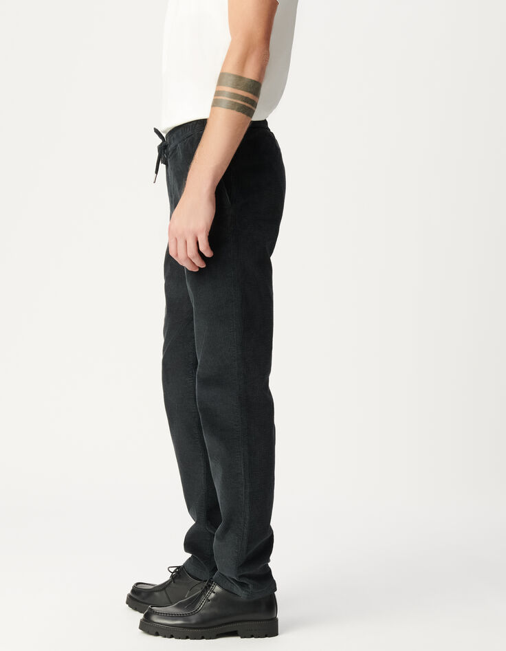 Jogpant gris velours côtelé Homme-5