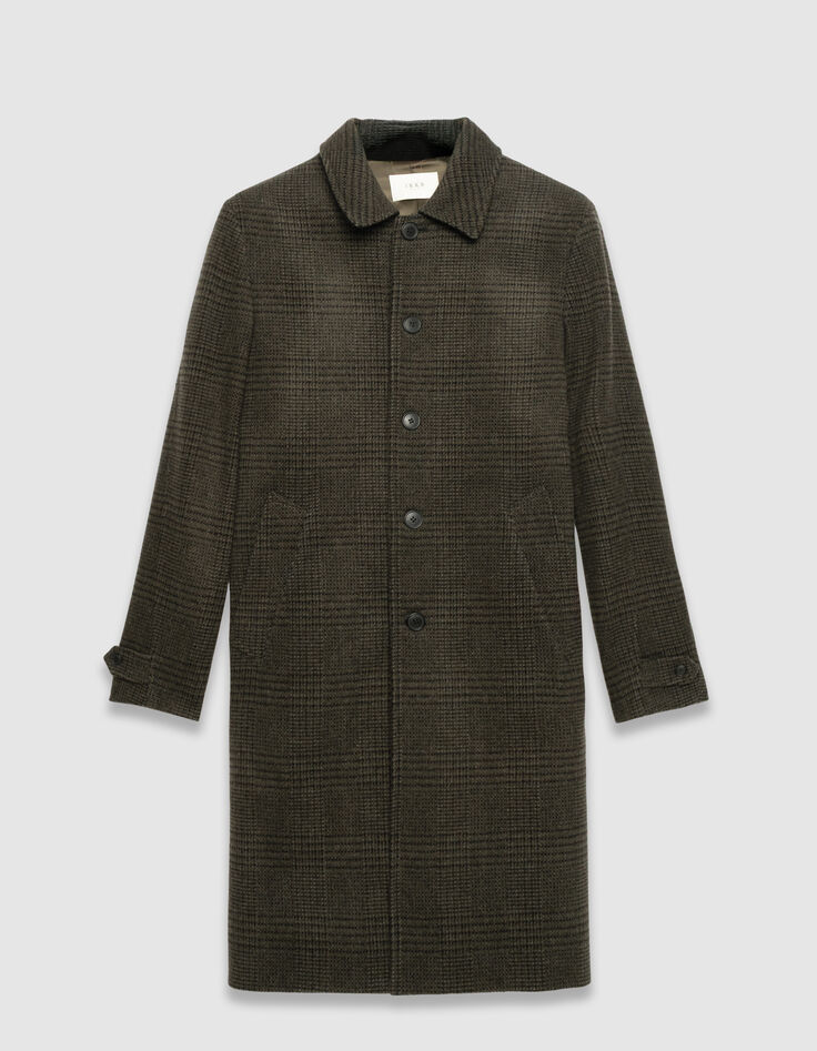Men’s khaki check coat-6