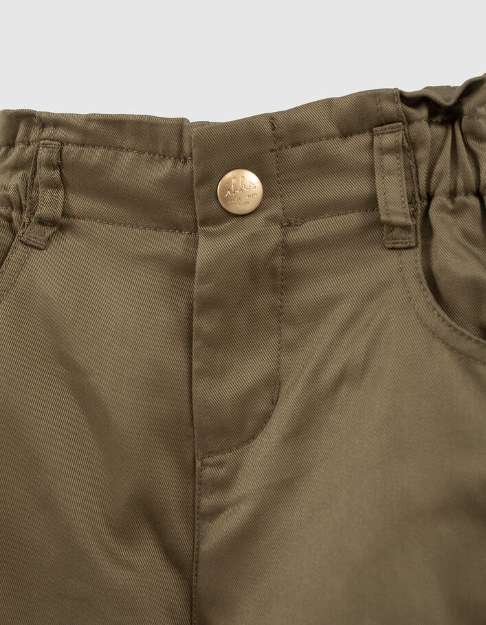 Khaki Mädchencargoshorts aus Lyocell® - IKKS