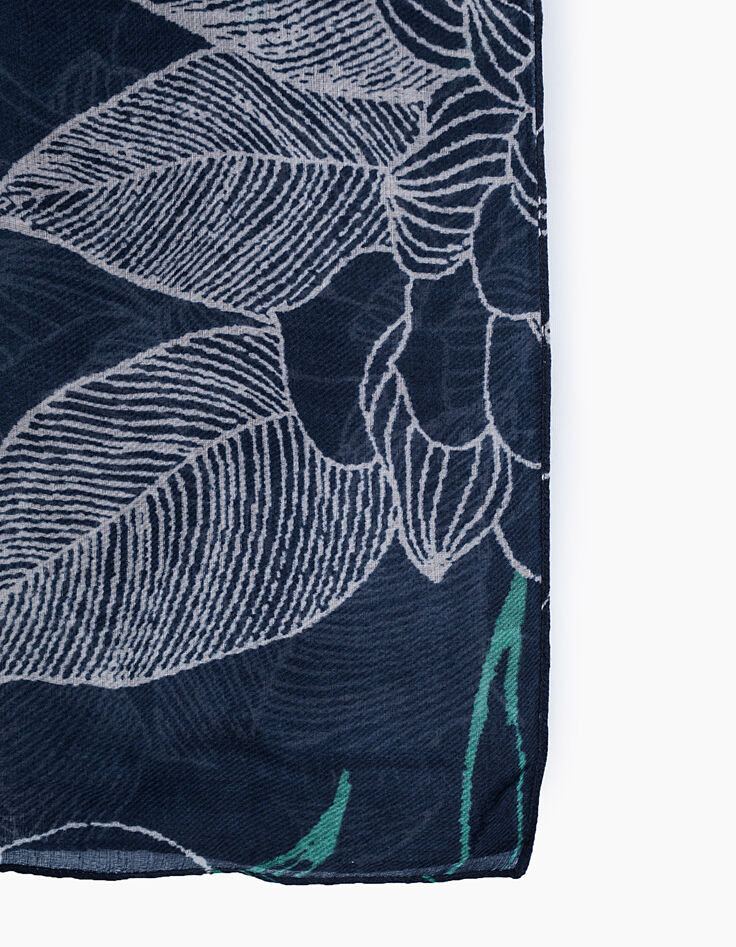 Chèche marine motifs fleurs et dragons Homme-3