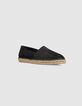 Espadrilles noires cuir velours Homme-2