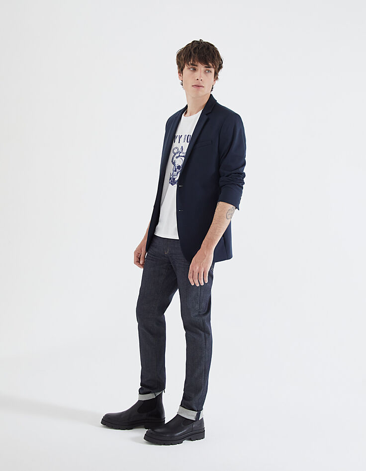 Gebroken wit T-shirt opdruk anker Heren-6