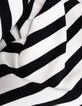 Schwarz und ecrufarben gestreiftes Matrosenkleid Damen-7