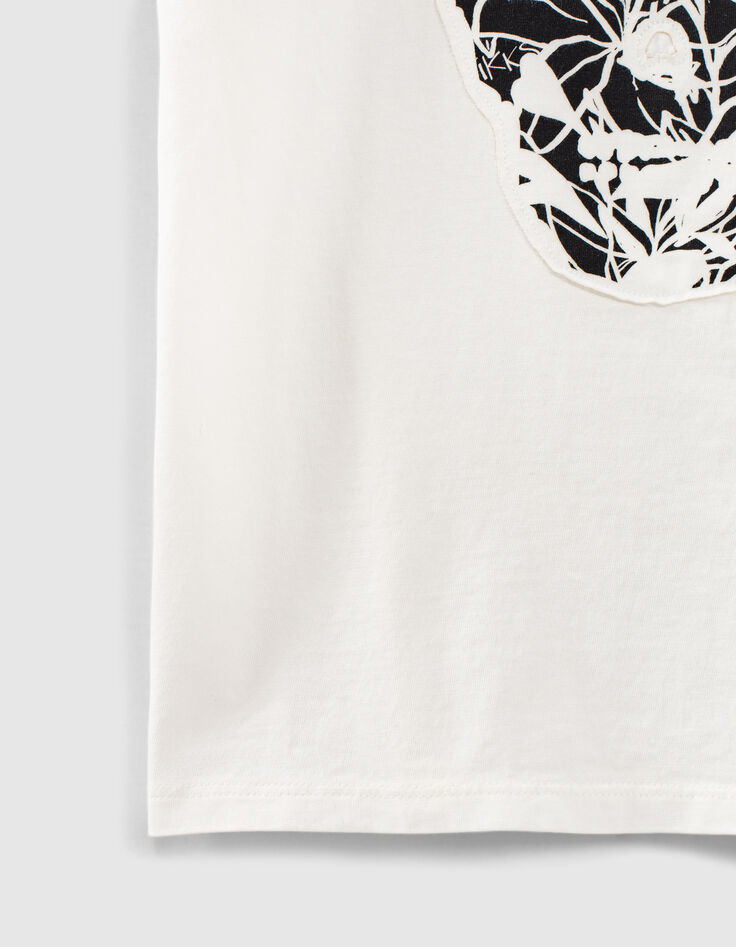 Boys’ off-white skull image organic T-shirt-5 Boys’ off-white skull image organic T-shirt-5