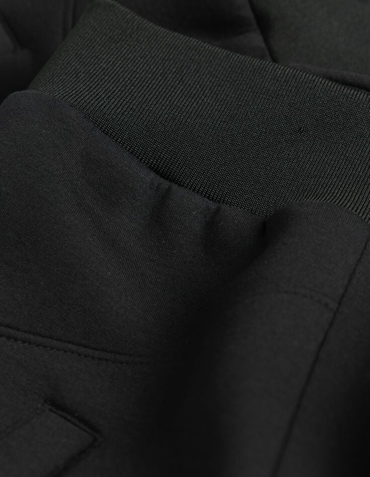 Cardigan zippé noir molleton technique Homme-7 Cardigan zippé noir molleton technique Homme-7