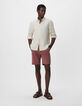 Bermuda chino slim bordeaux Homme-1